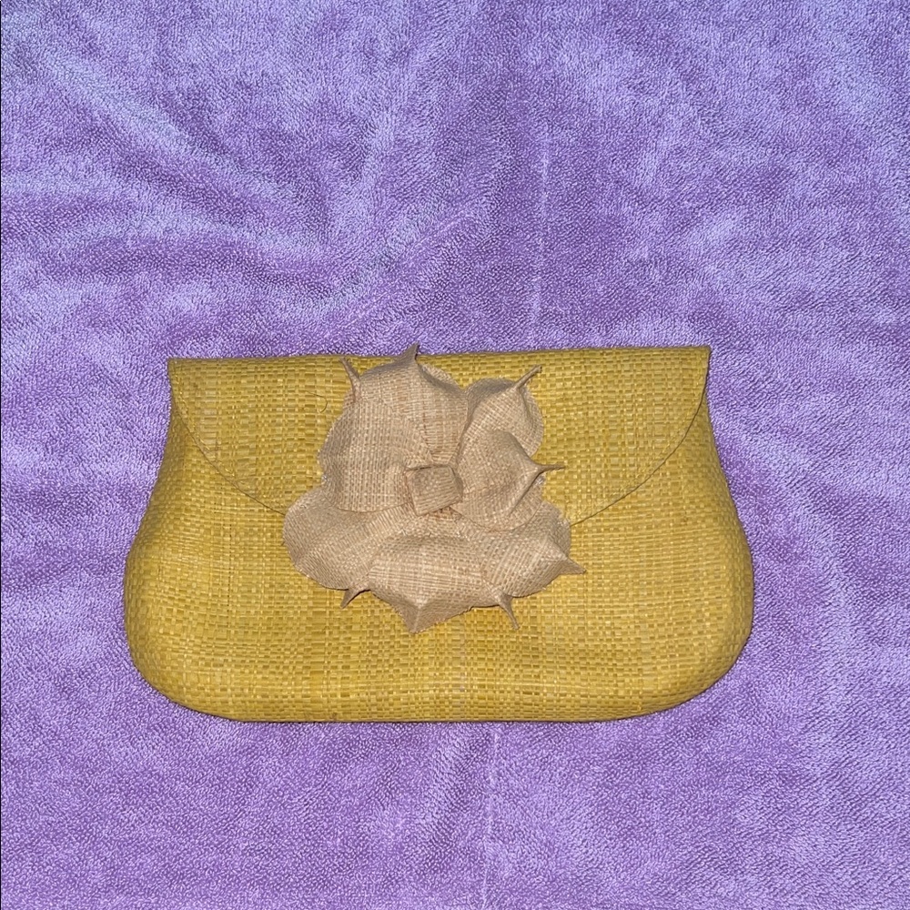 Yellow Floral Clutch